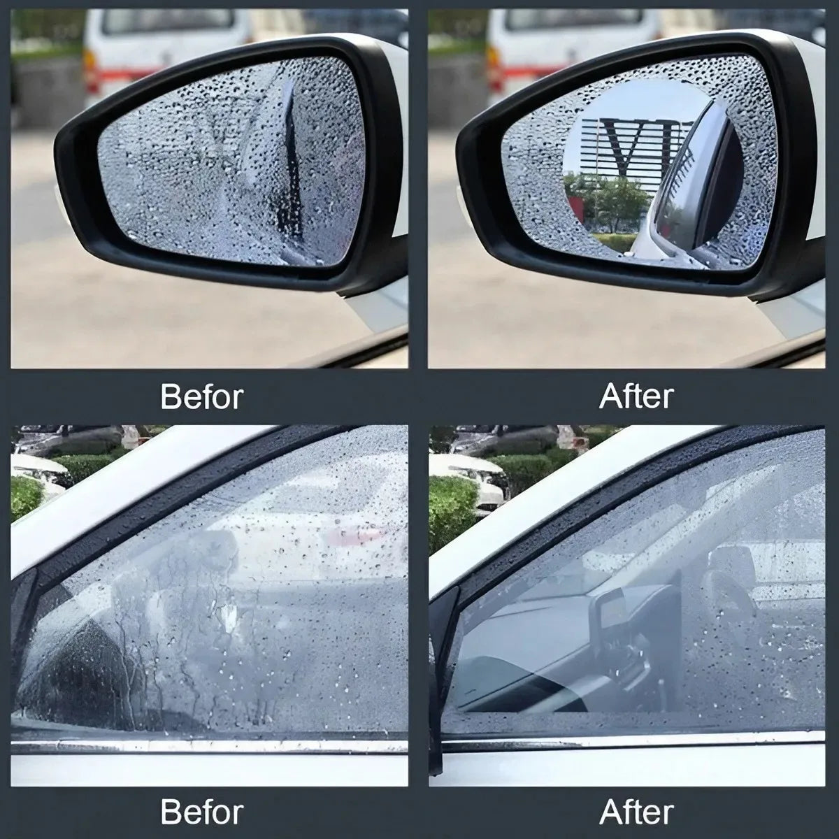 1 Pair/2 Pairs Car Rearview Mirror Rainproof Film, Clear Vision in Rain,