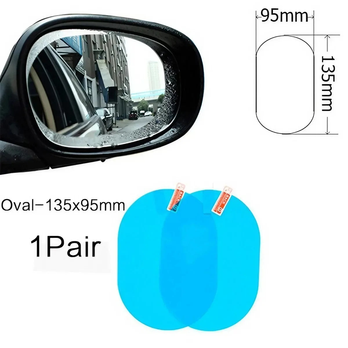 1 Pair/2 Pairs Car Rearview Mirror Rainproof Film, Clear Vision in Rain,