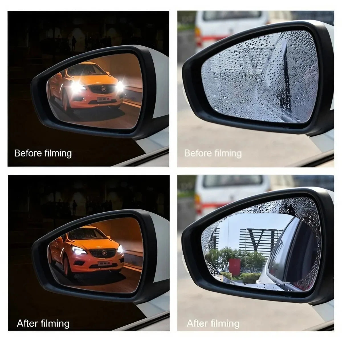 1 Pair/2 Pairs Car Rearview Mirror Rainproof Film, Clear Vision in Rain,