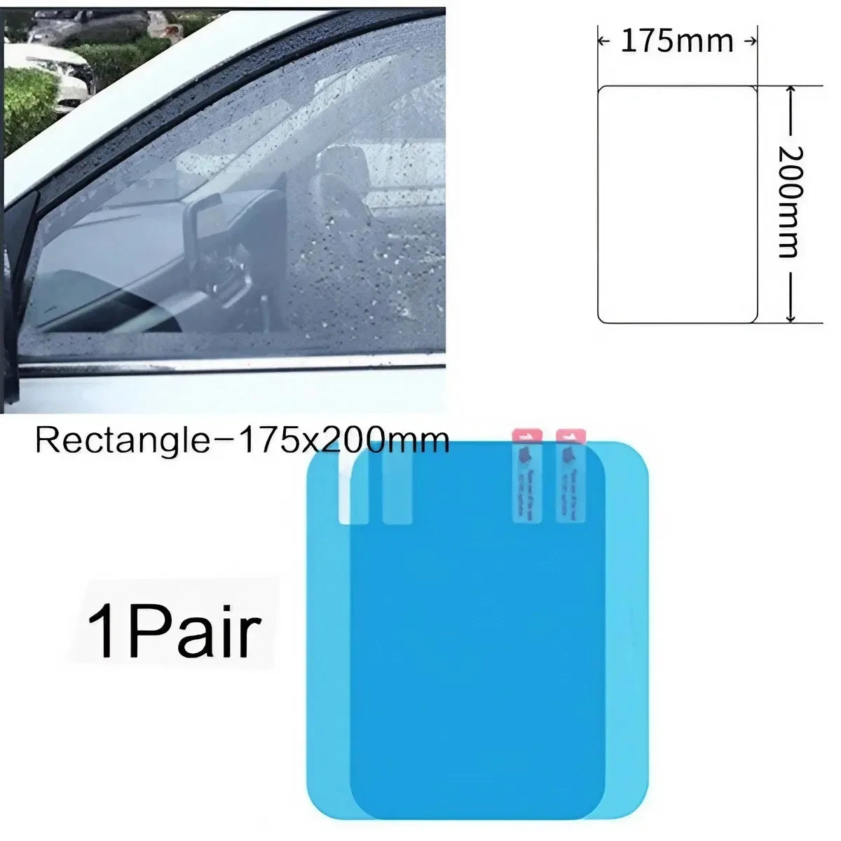 1 Pair/2 Pairs Car Rearview Mirror Rainproof Film, Clear Vision in Rain,