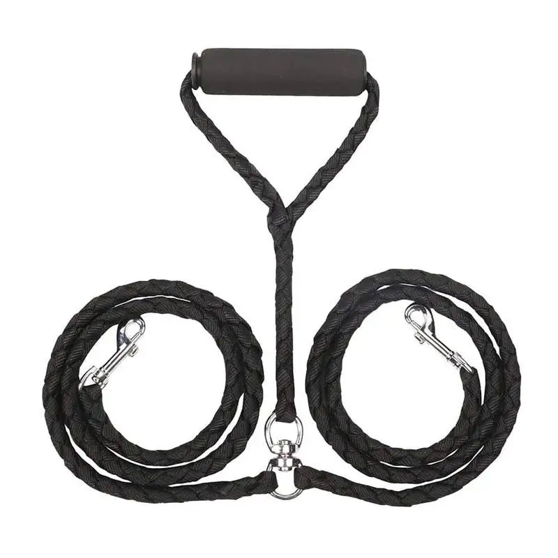 Pet Double Leash 360 Degree Rotation Knotless Pet Walking Leash