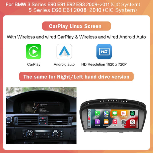 Wireless CarPlay Android Auto Car Multimedia Display for BMW 3 Series  Touch Screen