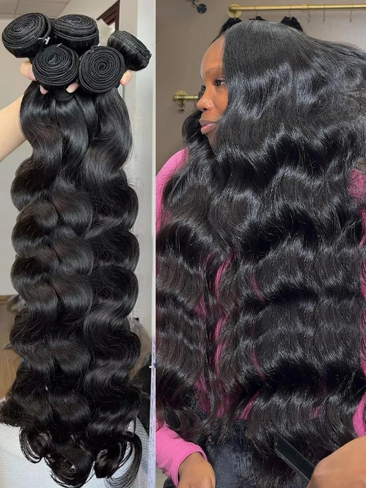 40 50 Inch Body Wave Raw 3 4 Bundles
