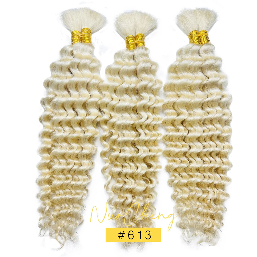 2 Bundles Human Braiding Hair for Boho Braids,