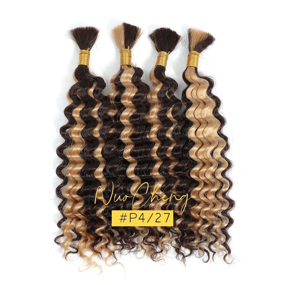 2 Bundles Human Braiding Hair for Boho Braids,