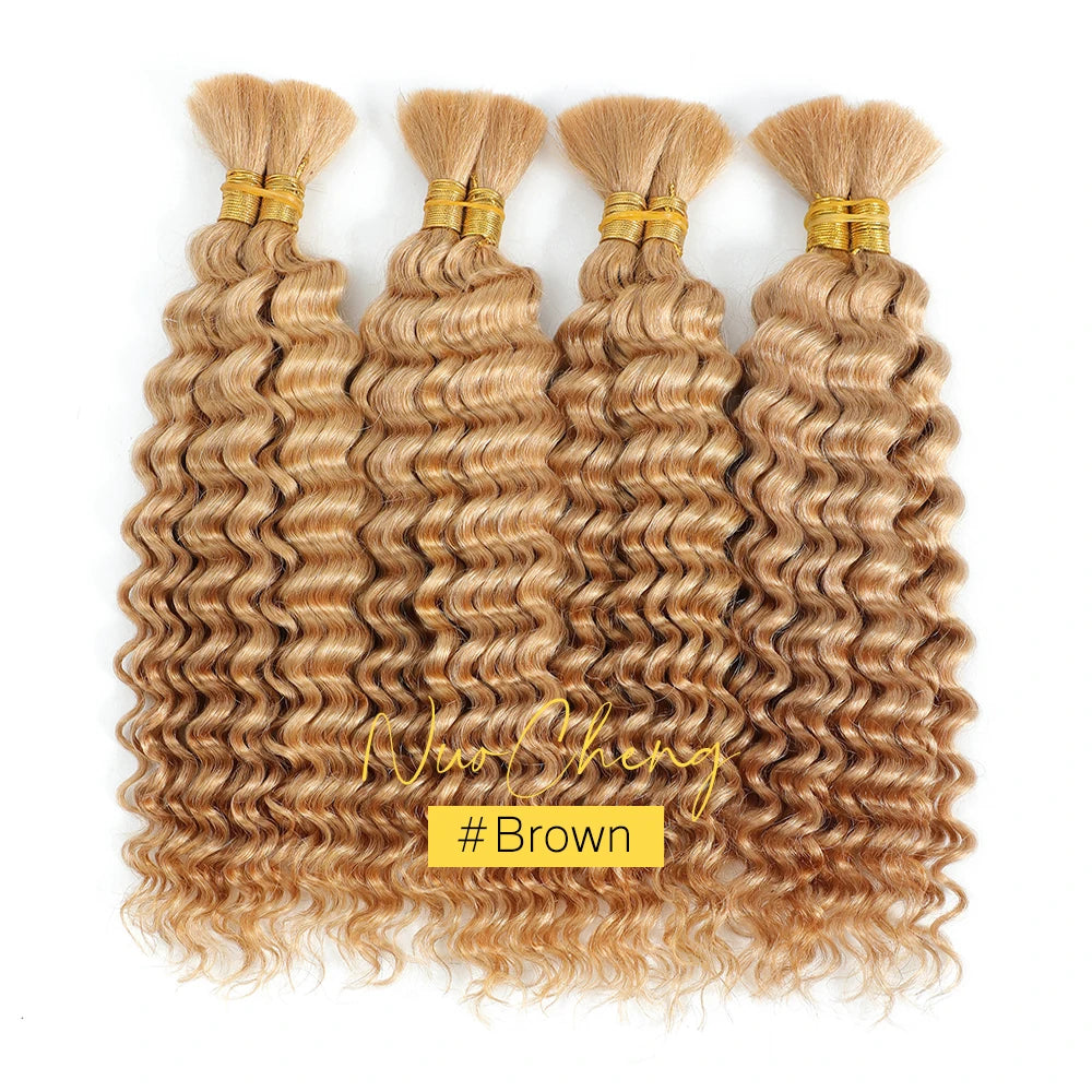 2 Bundles Human Braiding Hair for Boho Braids,