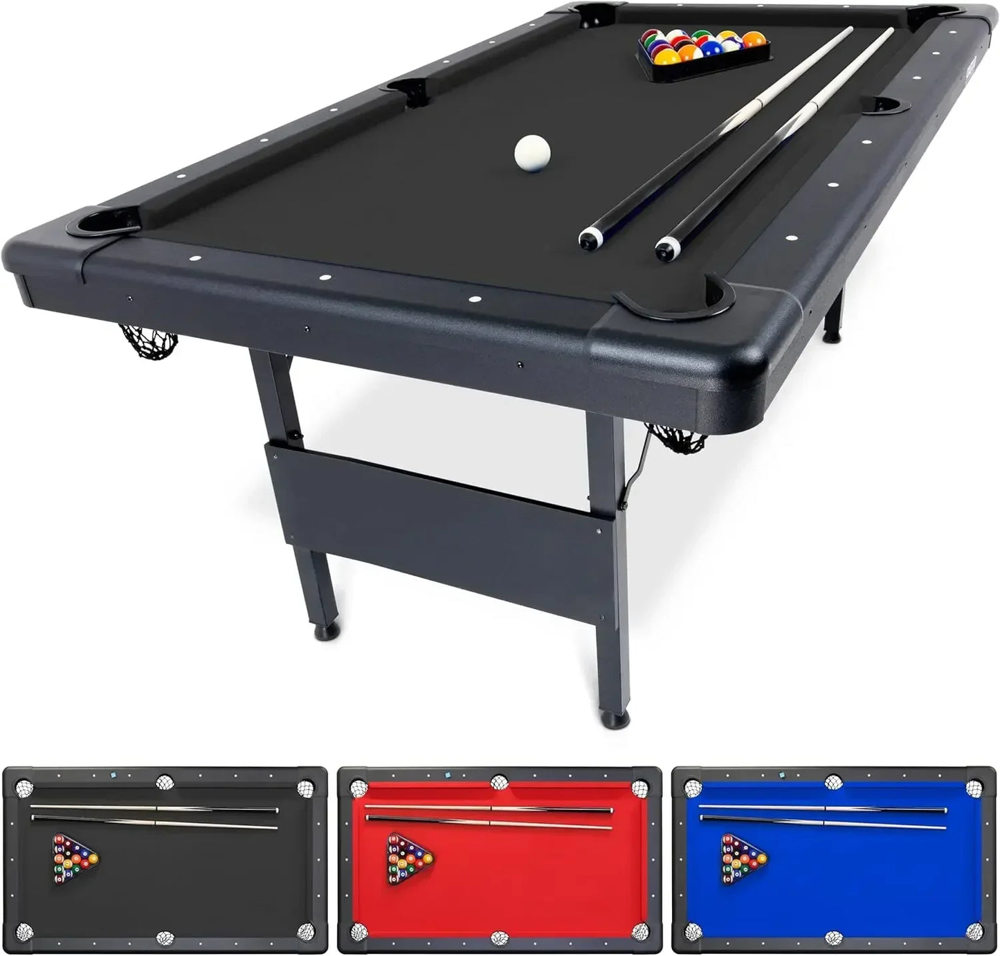 6, 7, or 8 ft Billiards Table - Portable Pool Table