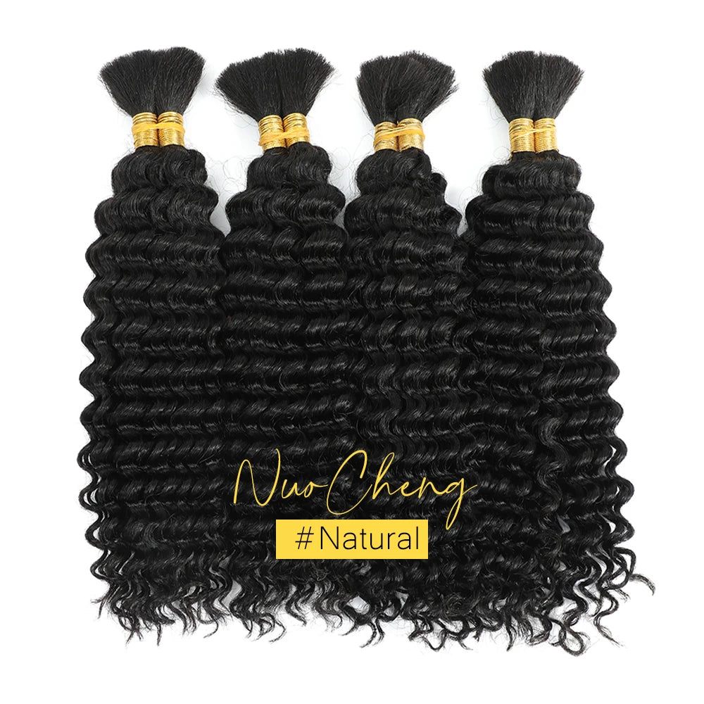 2 Bundles Human Braiding Hair for Boho Braids,