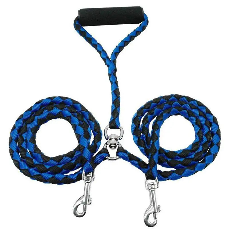 Pet Double Leash 360 Degree Rotation Knotless Pet Walking Leash