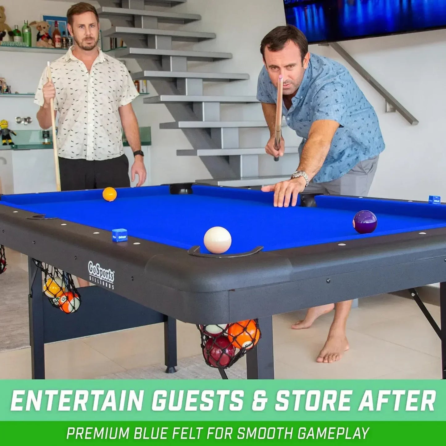 6, 7, or 8 ft Billiards Table - Portable Pool Table