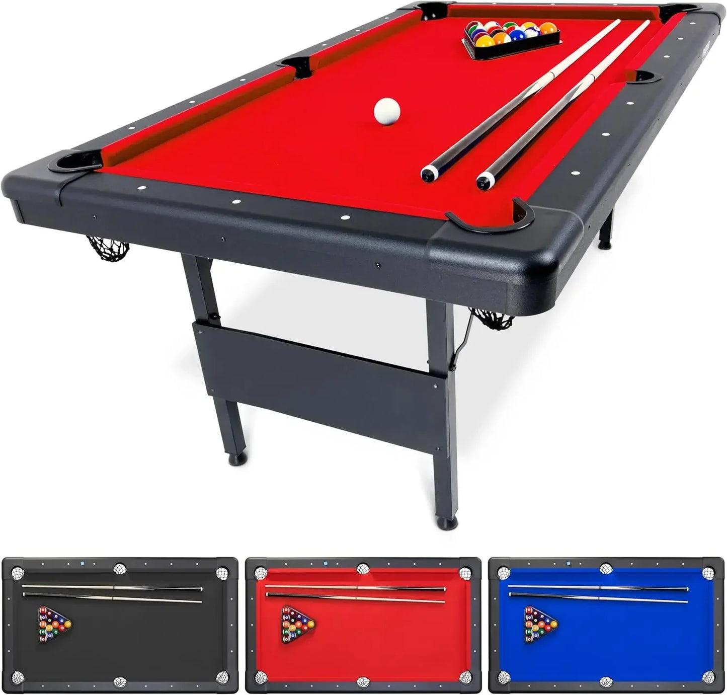 6, 7, or 8 ft Billiards Table - Portable Pool Table