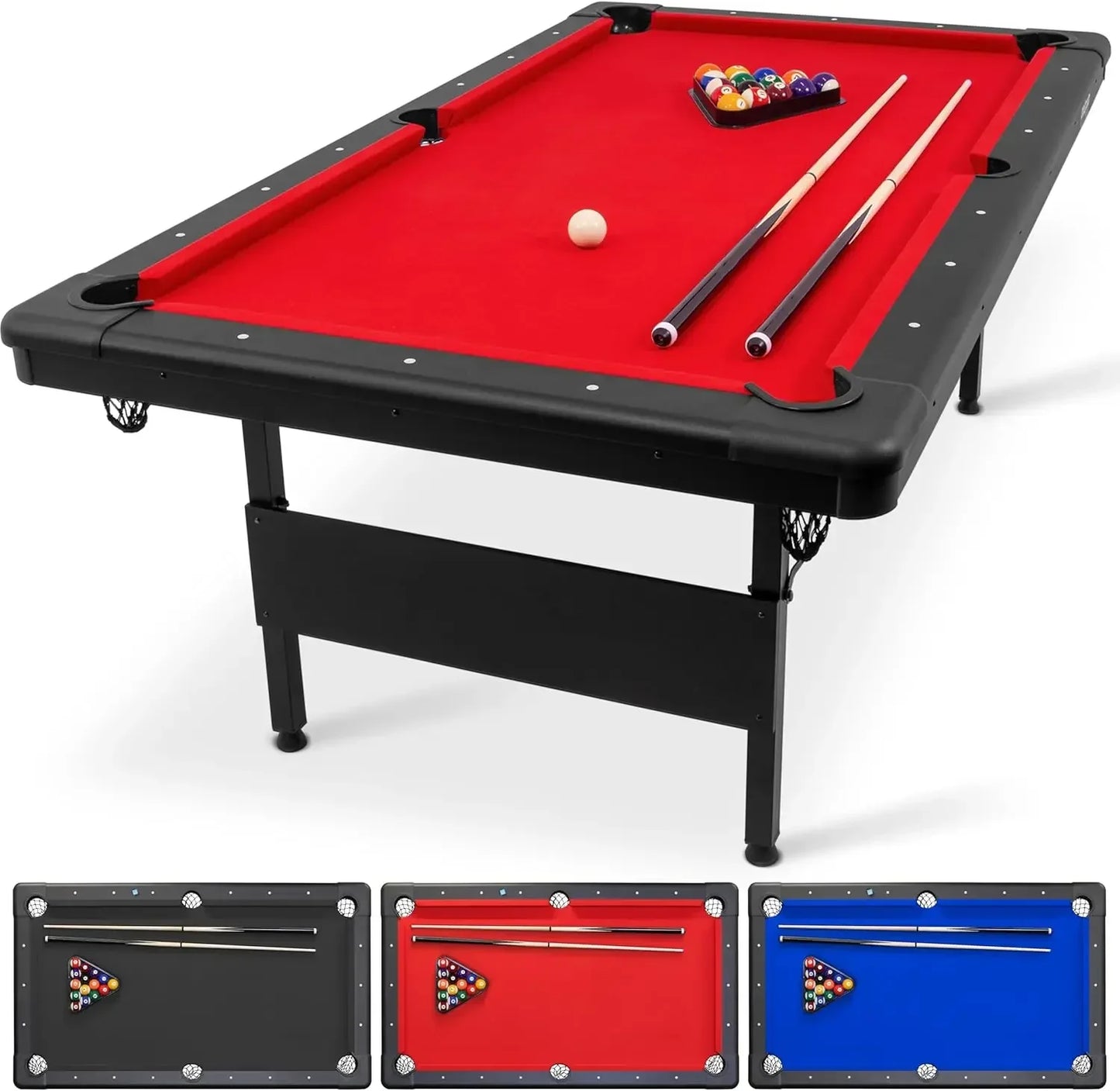 6, 7, or 8 ft Billiards Table - Portable Pool Table