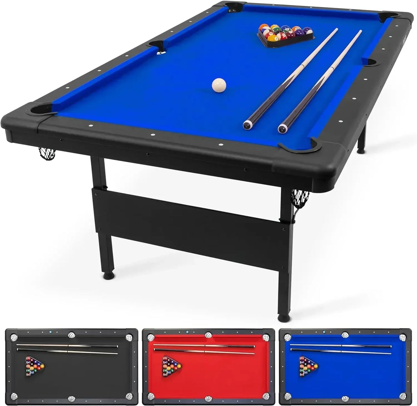 6, 7, or 8 ft Billiards Table - Portable Pool Table