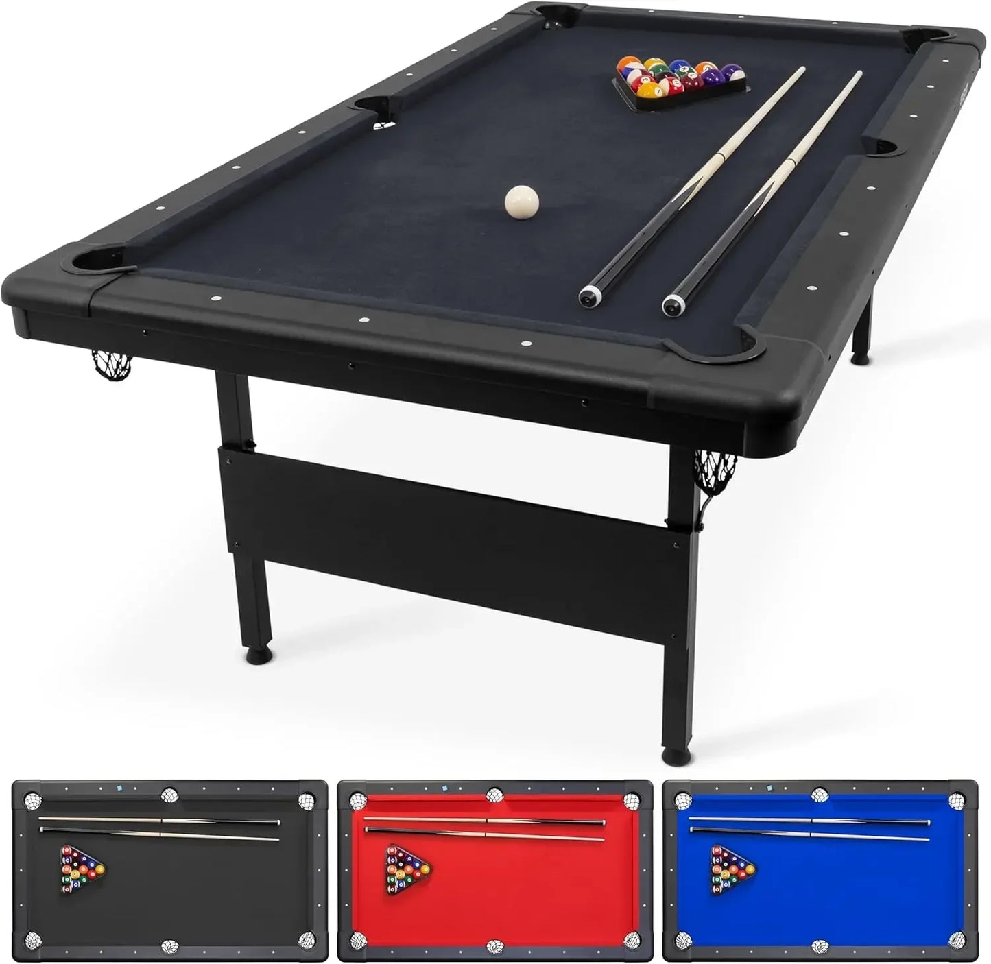 6, 7, or 8 ft Billiards Table - Portable Pool Table