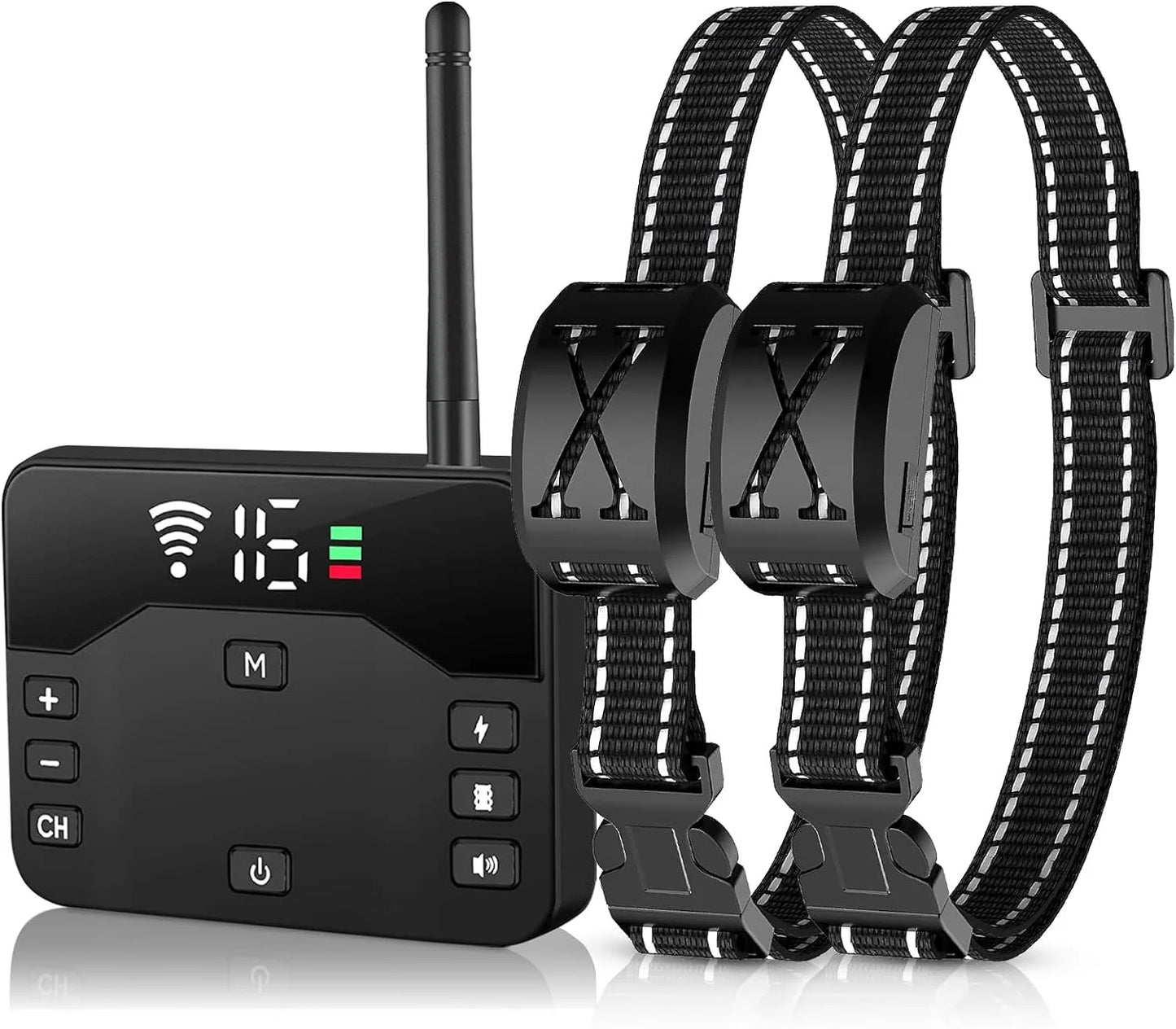 Wireless Dog Fence, Electric Fence for 2 Dogs Shocks Training Collar Remote