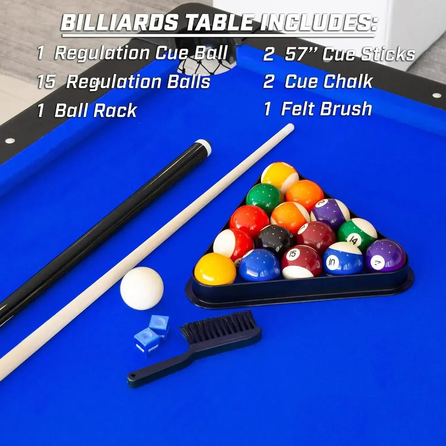 6, 7, or 8 ft Billiards Table - Portable Pool Table