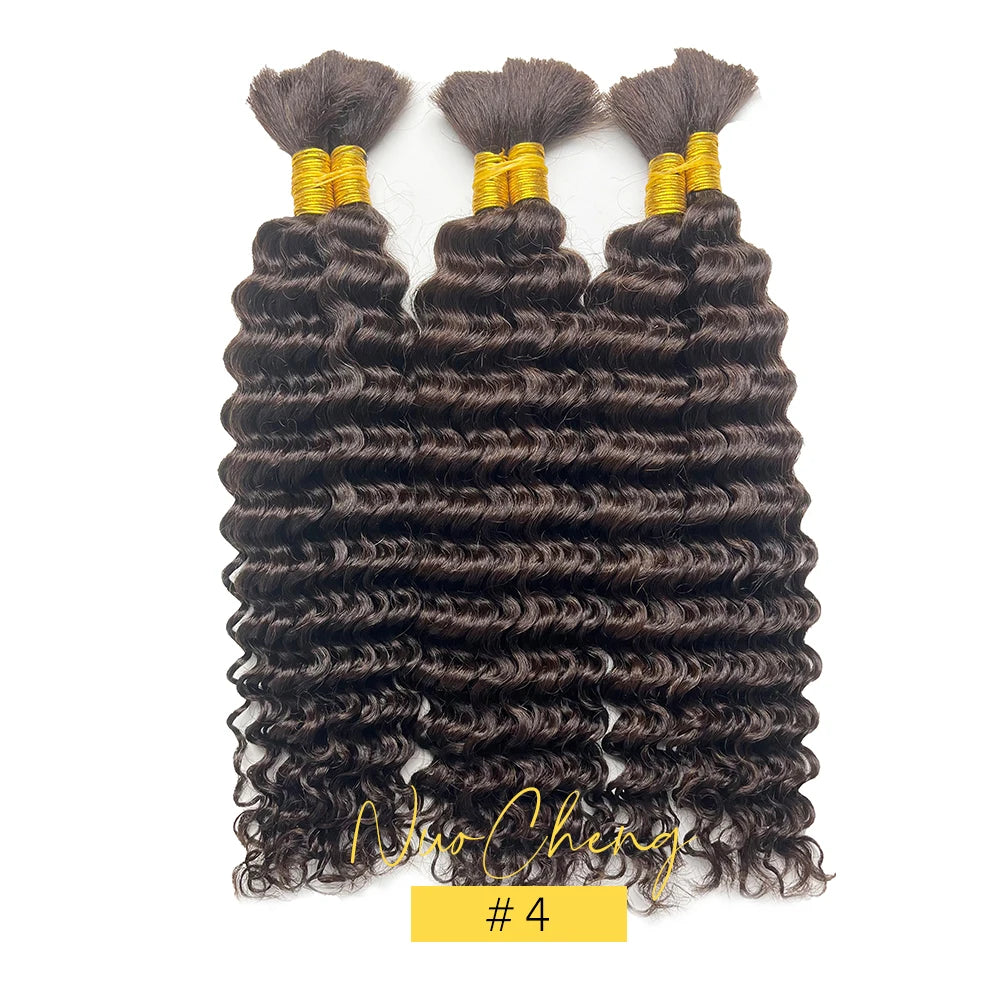 Bulk Human Hair Deep Wave For Braiding Deep Curl