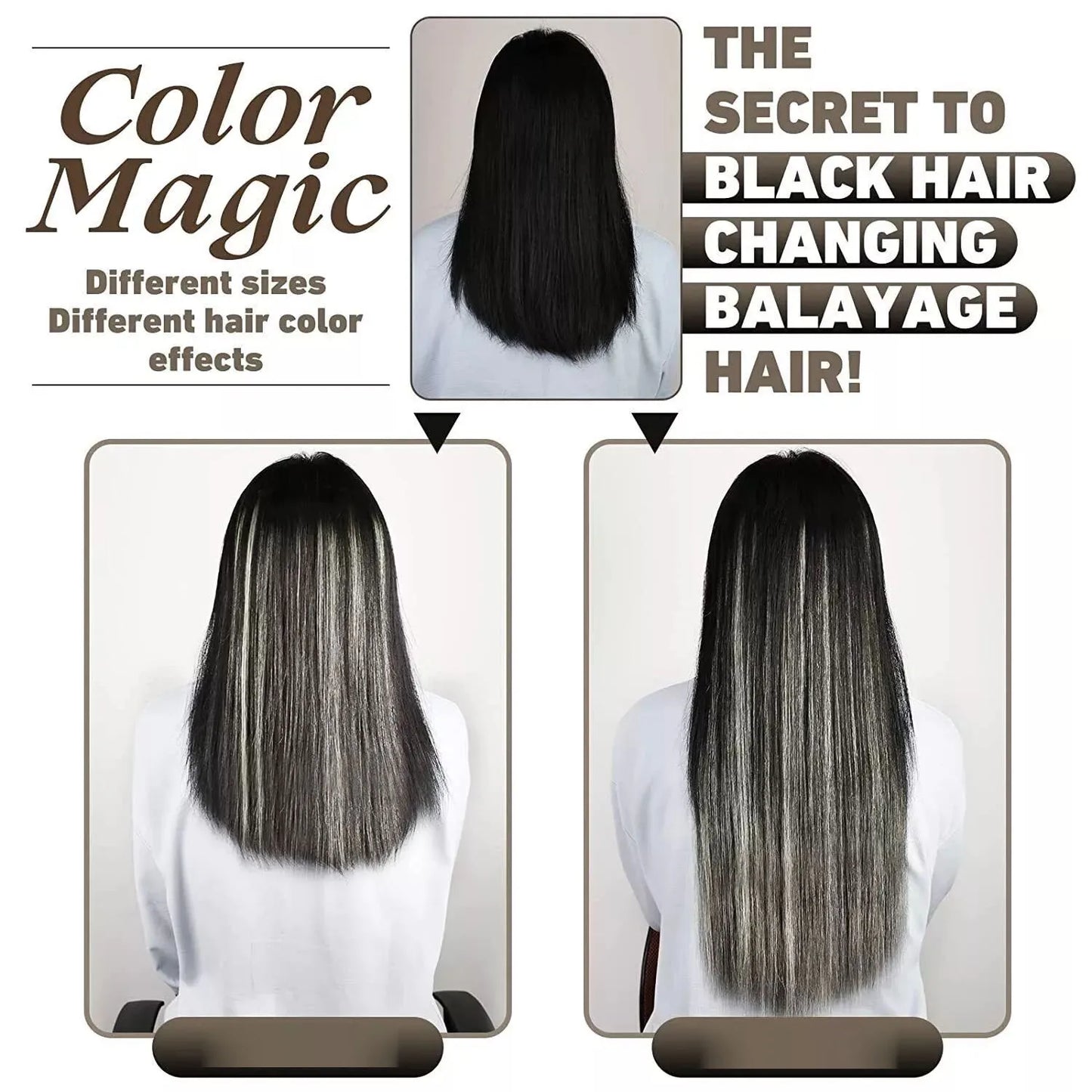 Salt Pepper Seamless PU Clip In Hair Extensions Straight Human Hair
