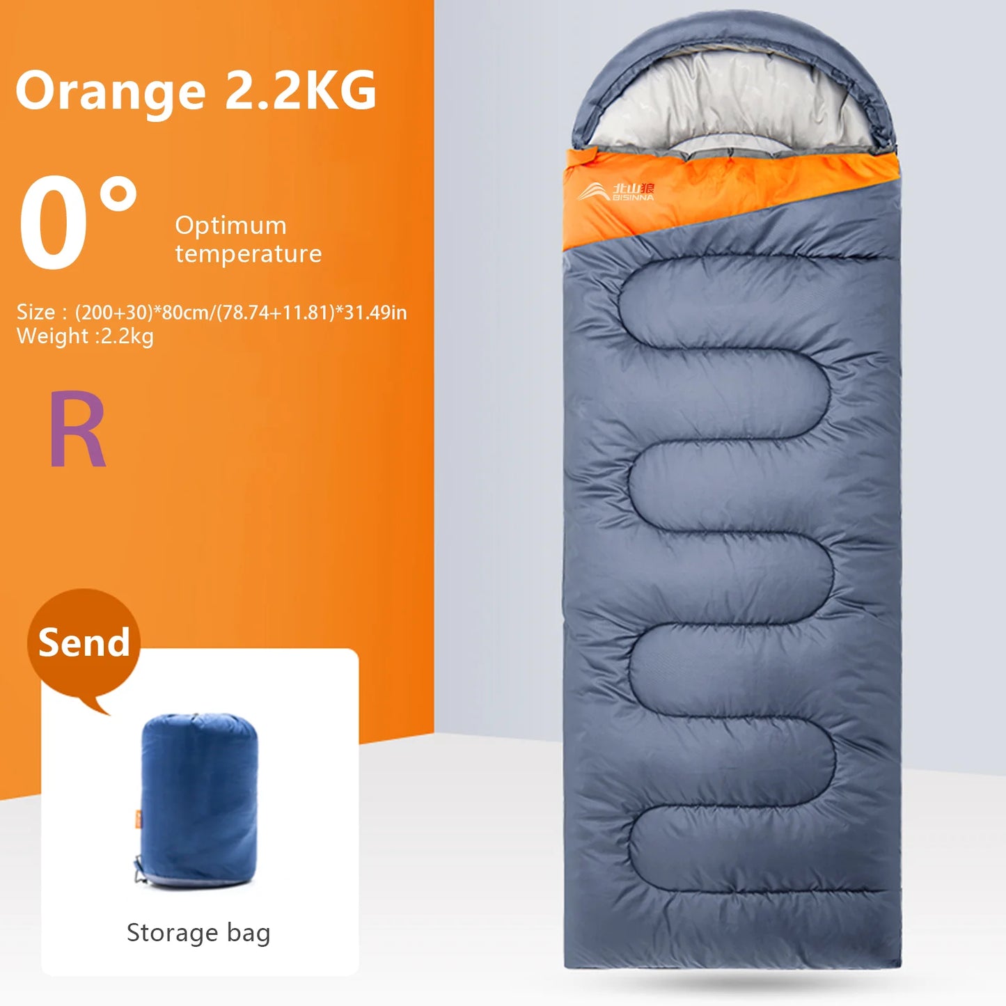Camping Sleeping Bag Ultralight Waterproof Warm Envelope Backpacking Sleeping Bags for Outdoor Traveling Hiking