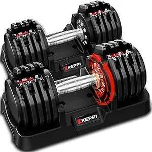 Adjustable Dumbbells Set, 25lb/55lb Dumbbells with Anti-Slip Metal Handle for Exercise & Fitness Fast Adjust Weight
