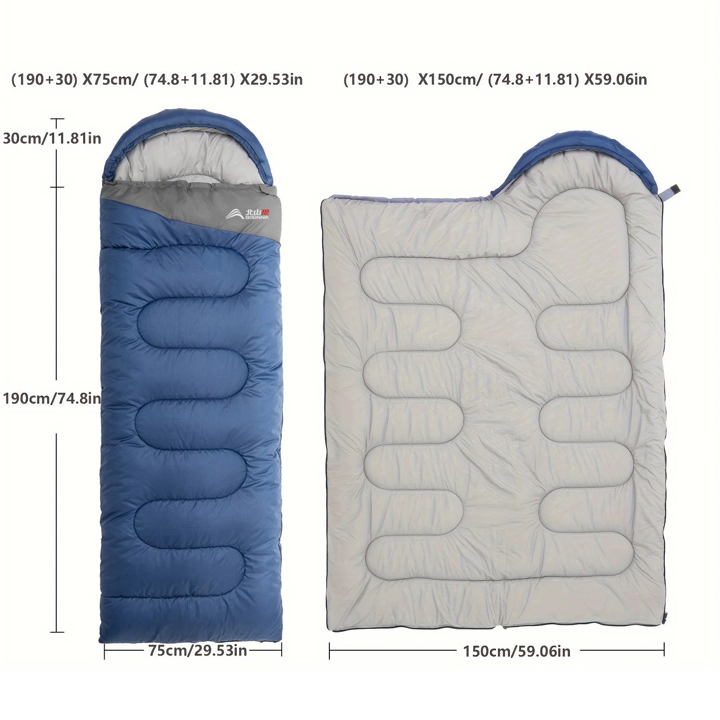 Camping Sleeping Bag Ultralight Waterproof Warm Envelope Backpacking Sleeping Bags for Outdoor Traveling Hiking