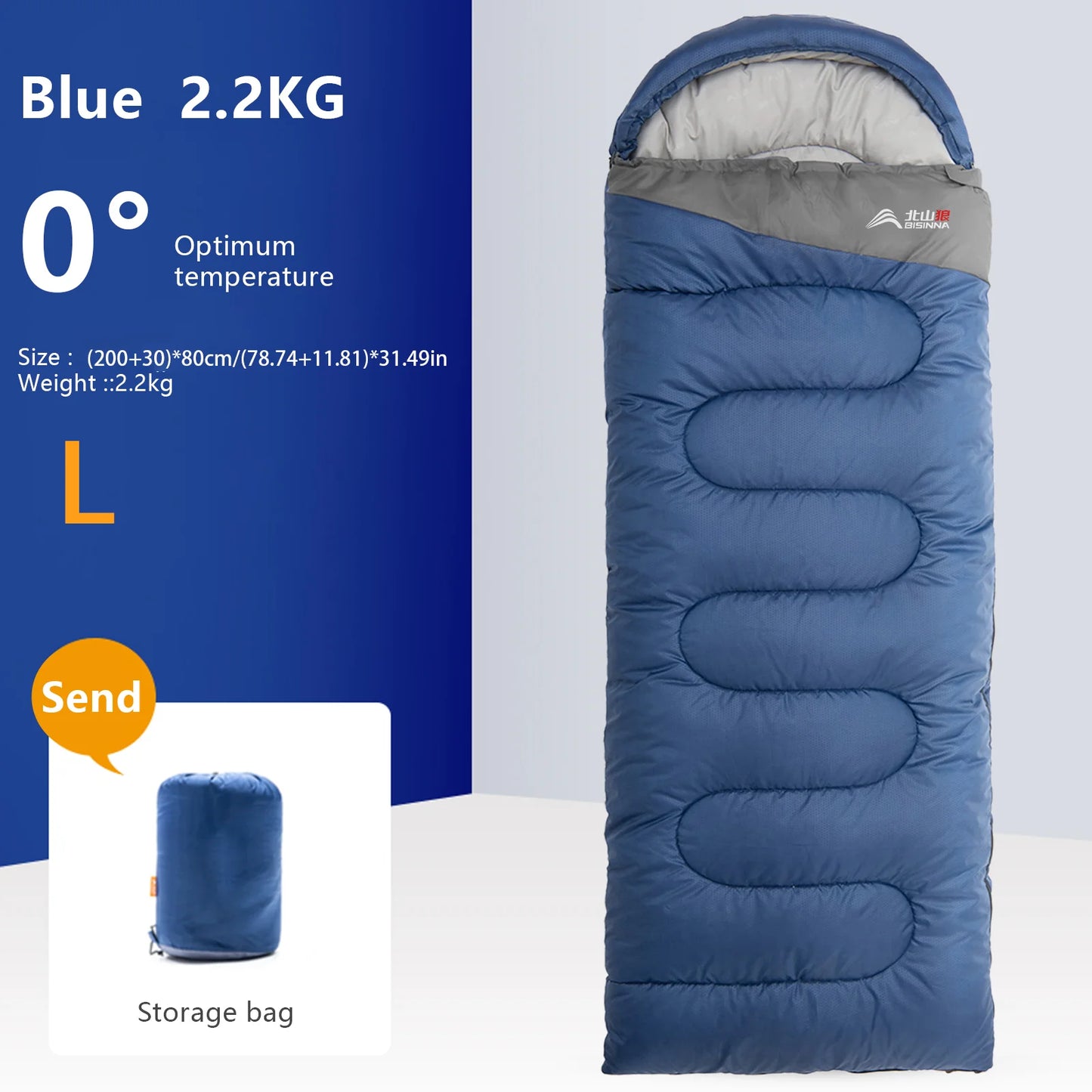 Camping Sleeping Bag Ultralight Waterproof Warm Envelope Backpacking Sleeping Bags for Outdoor Traveling Hiking
